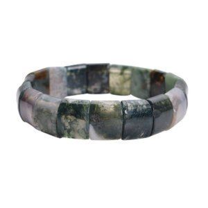 Indian Agate Section Stretch Bracelet 184.50 ctw Length  7 Inches